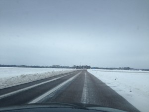Svensk motorvej med sne